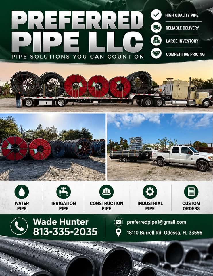 Preferred Pipe LLC wholesale pipe promotional material